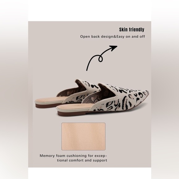 Charmivy- Beautiful  chic leopard print mules  Size 8 - Picture 9 of 10